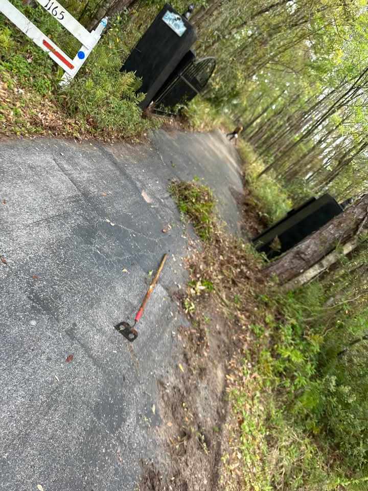 Wooded driveway preparation
